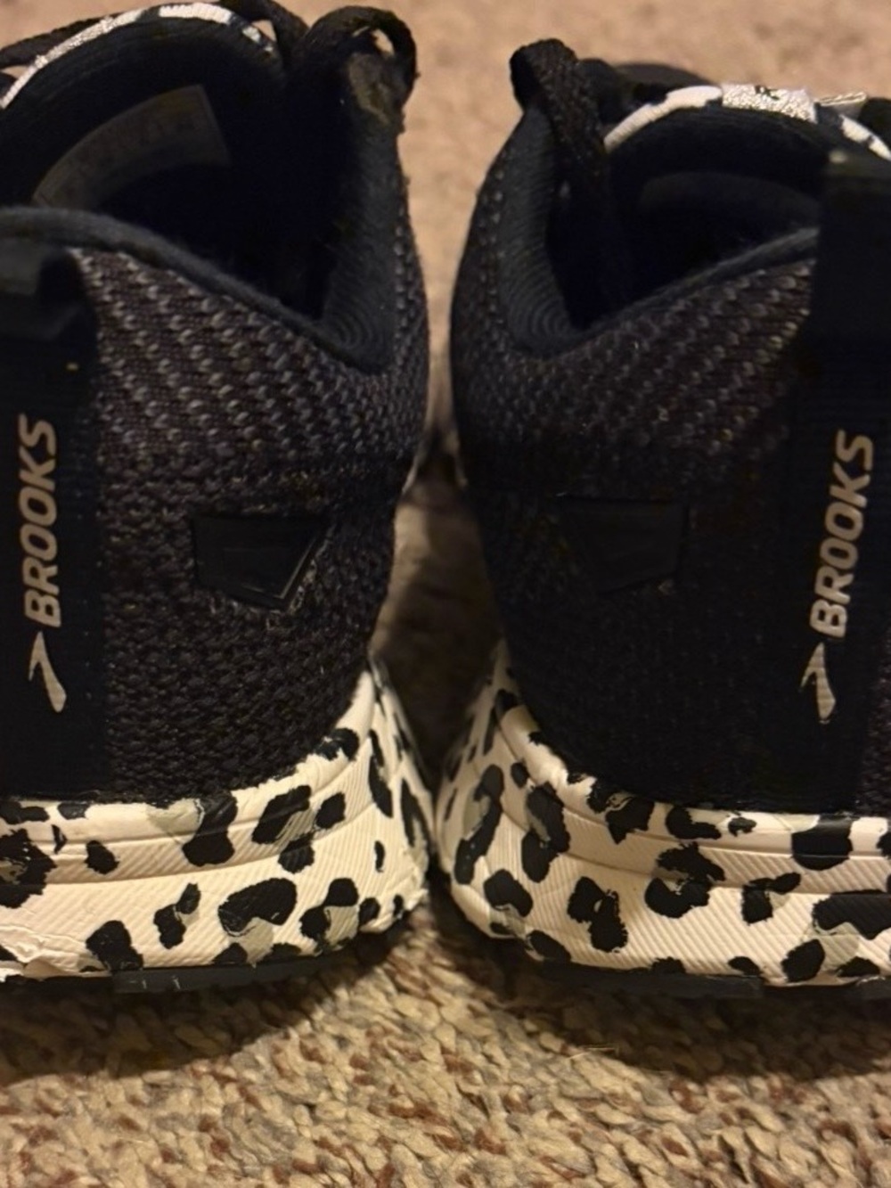 Brooks Black Running Shoes with Leopard-Print Trim - Picture 4 of 8